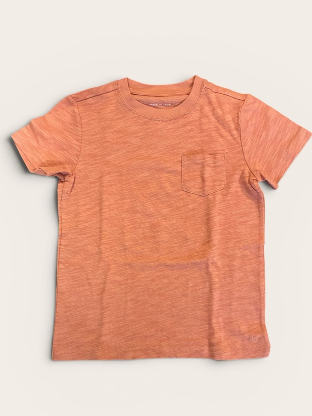 NWT- Janie and Jack Short-Sleeve Pocket Tee in Heathered Orange